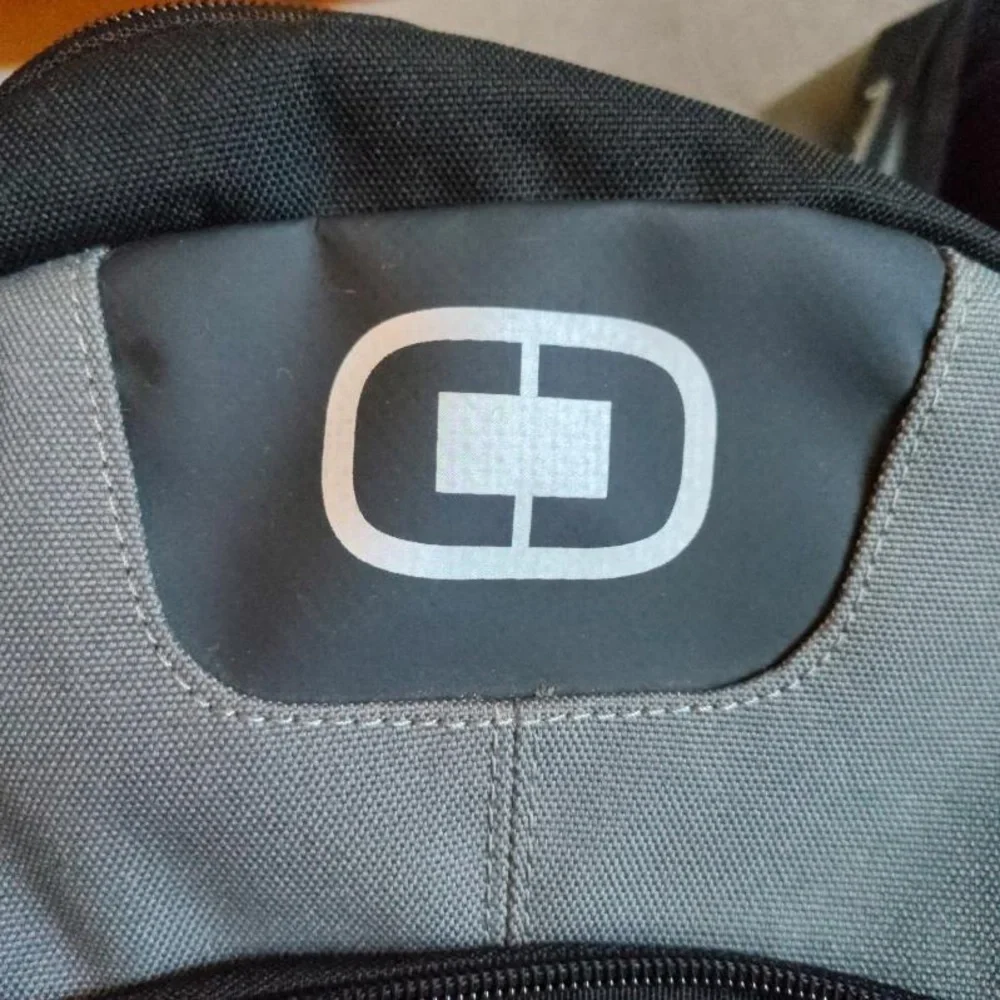 OGIO 5 Energy Logo Black Gray Green Backpack Laptop Travel Bag